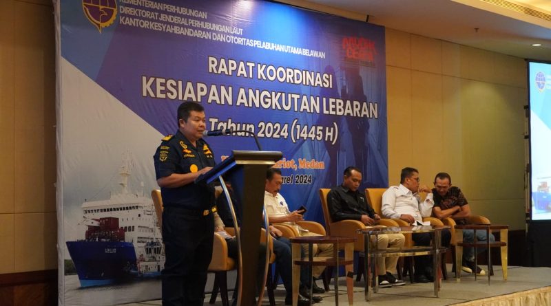 Kepala KSOP Utama Belawan Buka Rapat Koordinasi Kesiapan Angkutan Laut Lebaran 2024
